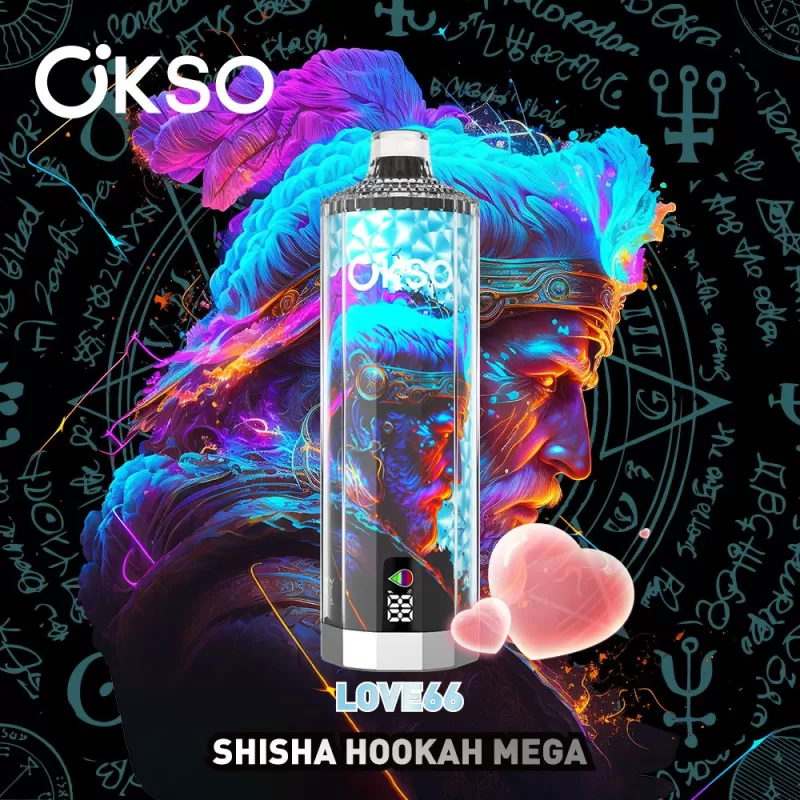 OKSO Shisha Hookah Mega 50000 Puffs | triple mesh coil, 40mL, LED display, adjustable airflow, bulk disposable vape - Image 2