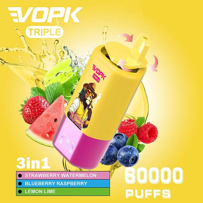 Vopk Triple 60K 60000 Puffs | 3-in-1 option, 54mL, LED screen, triple mesh, bulk disposable vape - Image 3