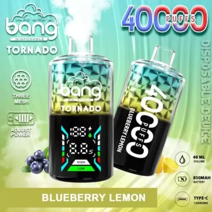 Bang Tornado 40000 40K Puffs | LED display, long lasting disposable vape wholesale