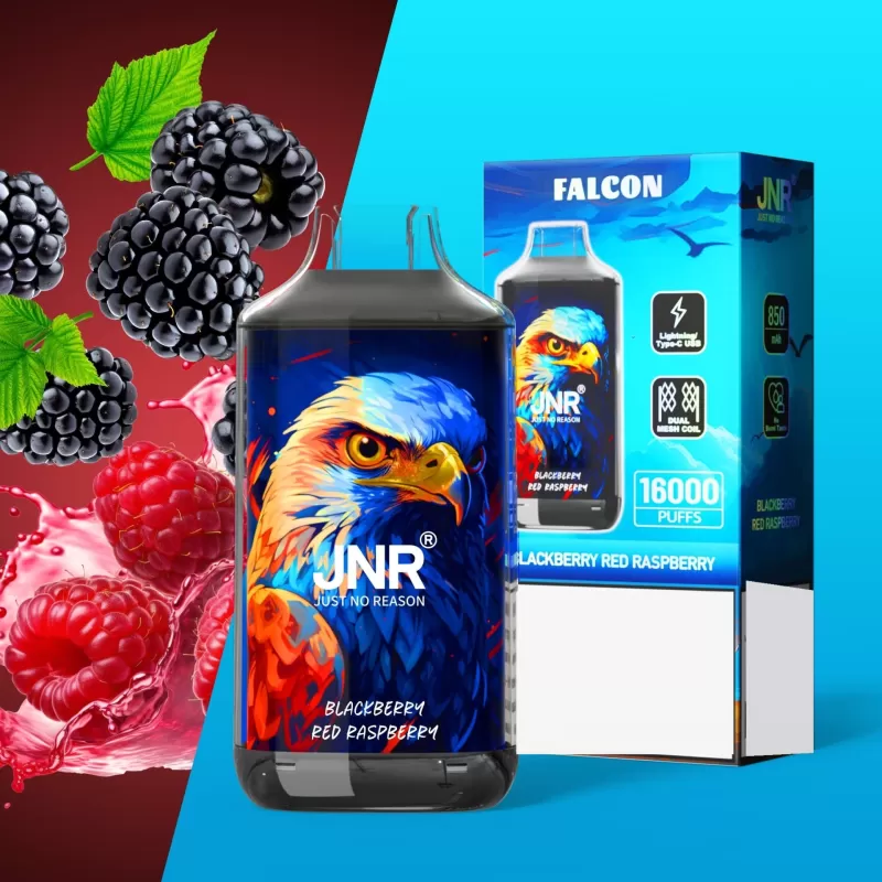 JNR Falcon 16000 Puffs | 2% strength, 22mL, dual mesh, airflow control, 850mAh, 28 options - Image 3