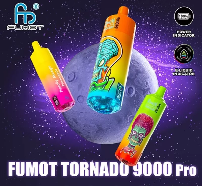 Fumot RandM Tornado Pro 9000 Puffs | 0%-5% strength, 18mL, bulk disposable vape