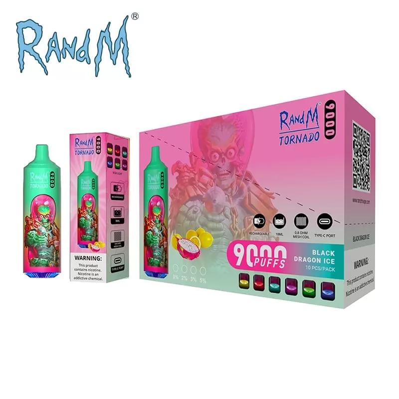 Fumot RandM Tornado Pro 9000 Puffs | 0%-5% strength, 18mL, bulk disposable vape - Image 3