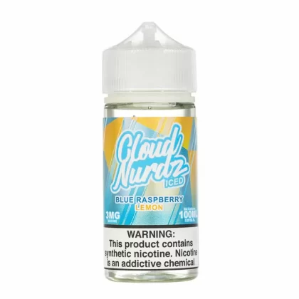 Cloud Nurdz Iced Blue Raspberry Lemon 70VG 100mL E-Juice