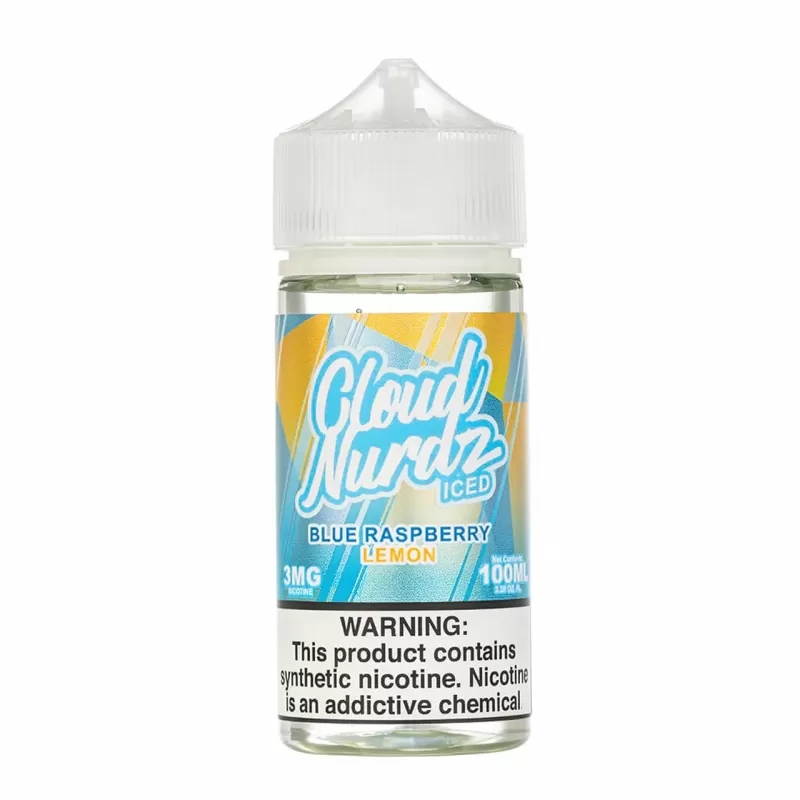 Cloud Nurdz Iced Blue Raspberry Lemon 70VG 100mL E-Juice