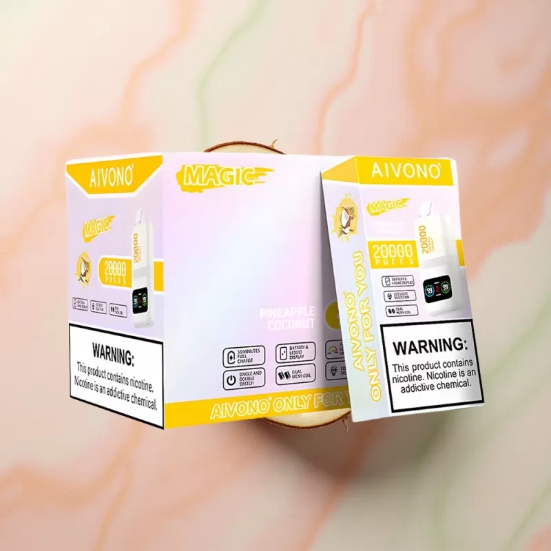 Aivono Aim Magic 20000 Pineapple Coconut Dual Mesh 5% Nicotine 600mAh - Image 2