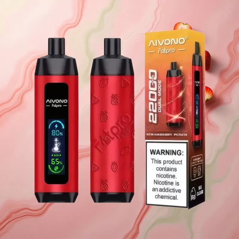 Aivono Aim Fatpro 22000 Strawberry Punch 5% Nicotine 600mAh 28ml - Image 2