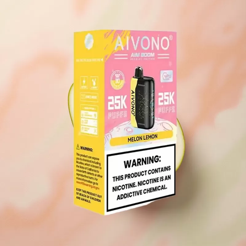 Aivono Aim Boom 25000 Melon Lemon Zero Nicotine 650mAh - Image 2
