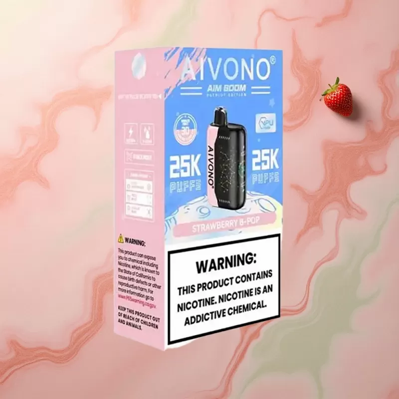 Aivono Aim Boom 25000 Strawberry B Pop 650mAh Mesh - Image 2