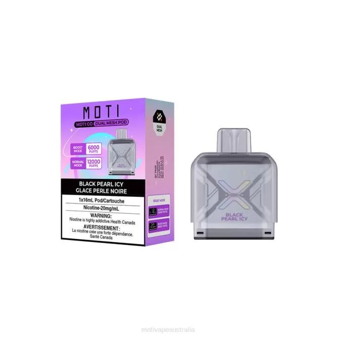 MOTI vape Australia – MOTI Go Pro Disposable Pod Black Pearl Icy 6422T97