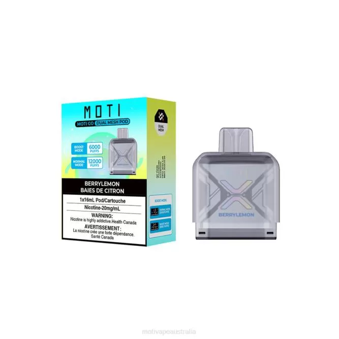 MOTI vape Canberra – MOTI Go Pro Disposable Pod Berry Lemon 6422T90