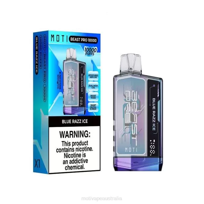 MOTI vape Canberra – MOTI Beast Pro Disposable Vape (5%, 10000 Puffs) Blue Razz Ice 6422T40