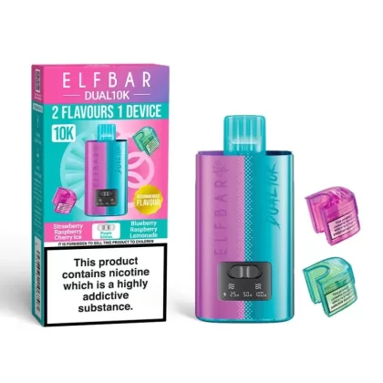 Elf Bar Dual 10K Puffs Prefilled Pod Kit 2 in 1 Vape - Only in £8.99 - Green Edition