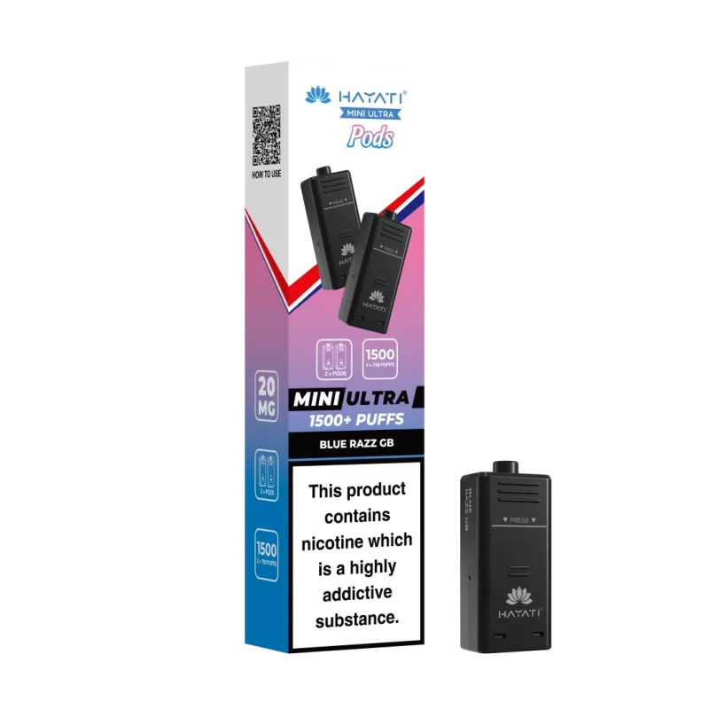 Pack of 2 Hayati Mini Ultra 1500 Prefilled Pods (2x750 Puffs) - Straw Cranberry Cherry - Image 3