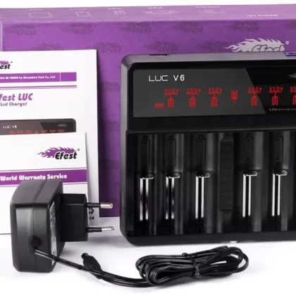 Efest LUC V6 LCD 6 Bay Charger