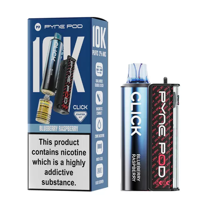 Box of 10 - Pyne Pod Click 10K Prefilled Pod Vape - Fizzy Cherry - Image 2