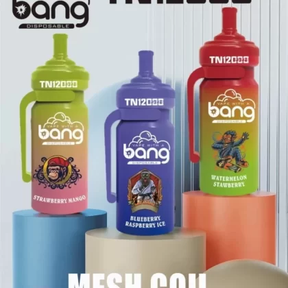 Bang TN 12000 Puffs | 0%-5% strength, rechargeable mesh coil, bulk disposable vape