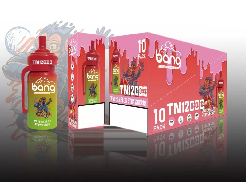 Bang TN 12000 Puffs | 0%-5% strength, rechargeable mesh coil, bulk disposable vape - Image 2