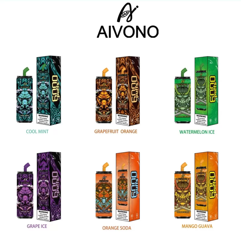AIVONO Winner 6000 Puffs | 0%-5% strength, 26mL, dual mesh, LCD display, bulk vape