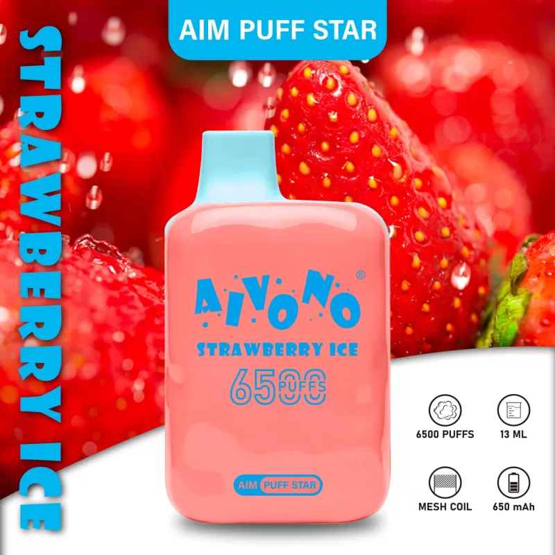 AIVONO Aim Puff Star 6500 Puffs | 0%-5% strength, 13mL, bulk disposable vape