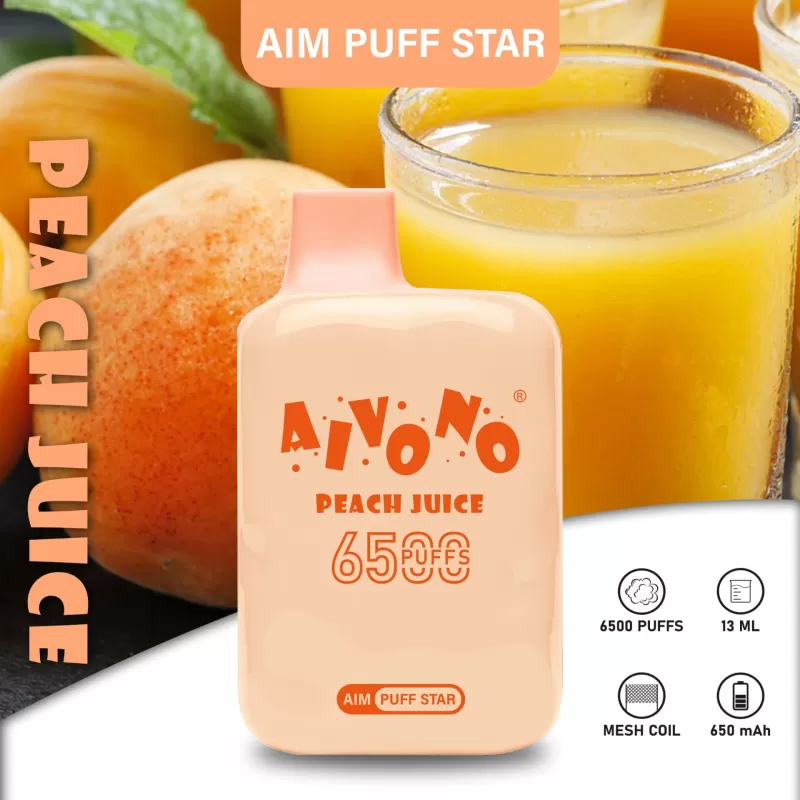 AIVONO Aim Puff Star 6500 Puffs | 0%-5% strength, 13mL, bulk disposable vape - Image 2