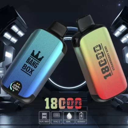 Bang Box 18000 Puffs | 0%-5% strength, 26mL, LED display, bulk disposable vape