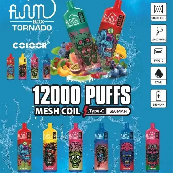 FLUUM Box 12000 Puffs | 0%-5% strength, bulk disposable vape