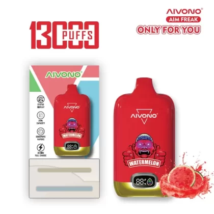 AIVONO AIM FREAK 13000 Puffs | 0%-5% strength, 20mL, LCD display, bulk disposable vape