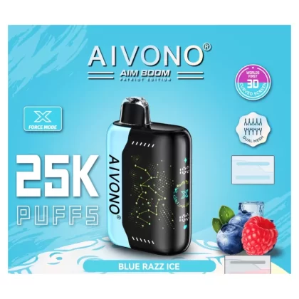 AIVONO BOOM PATRIOT EDITION 25000 Puffs | 0%-5% strength, bulk disposable vape