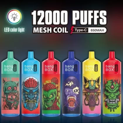 Bang Box 12000 Puffs | 0%-5% strength, 20mL, mesh coil, bulk disposable vape