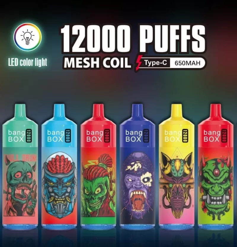 Bang Box 12000 Puffs | 0%-5% strength, 20mL, mesh coil, bulk disposable vape