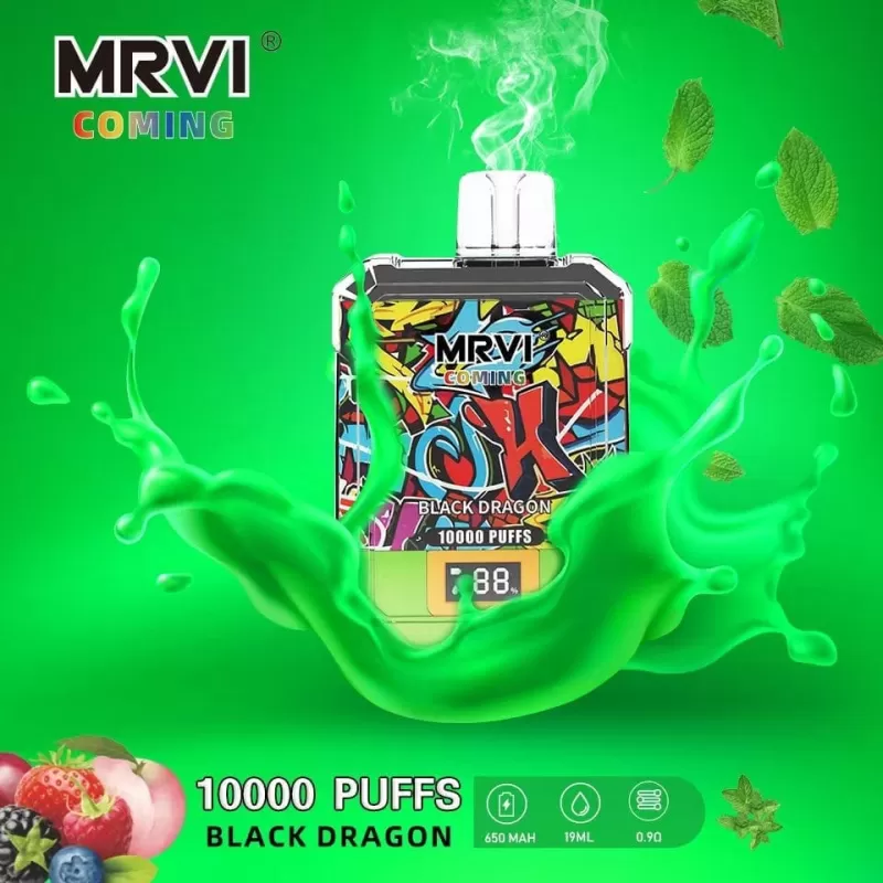 MRVI Coming 10000 Puffs | 0%-5% strength, 19mL, 650mAh, power display, bulk disposable vape