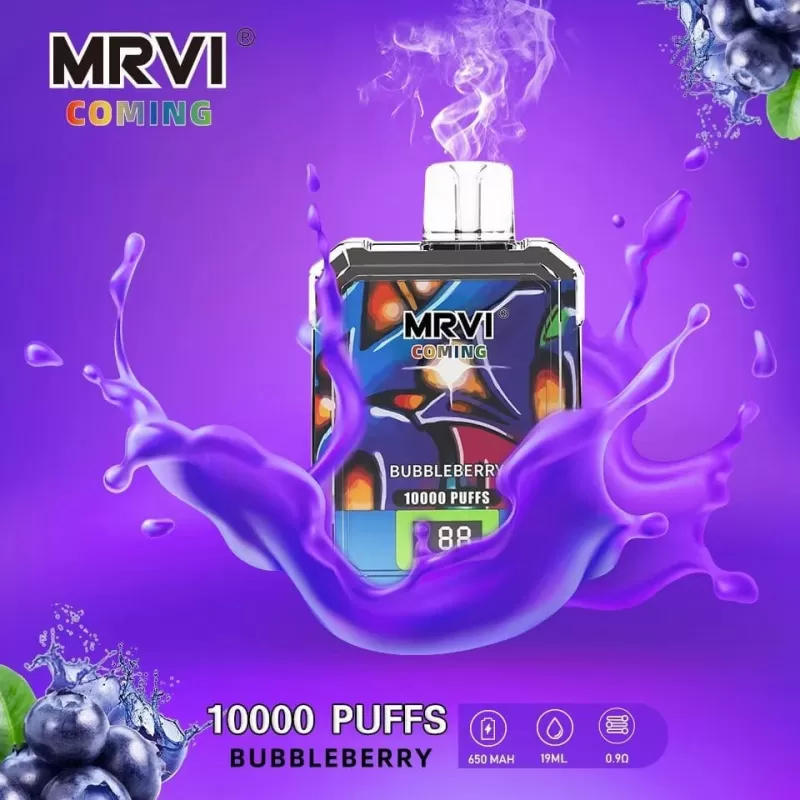 MRVI Coming 10000 Puffs | 0%-5% strength, 19mL, 650mAh, power display, bulk disposable vape - Image 3