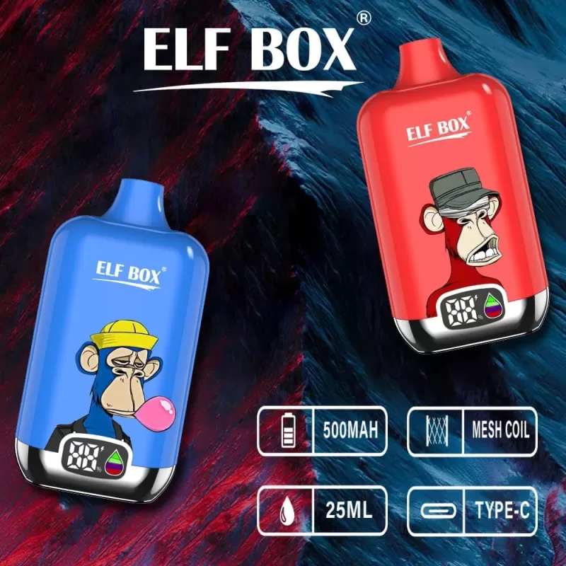 ELF BOX Digital 12000 Puffs | 0%-5% strength, bulk disposable vape
