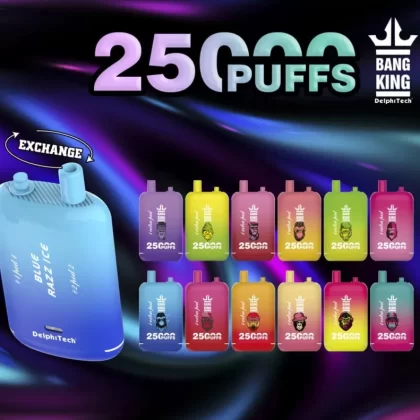 Bang King 25000 Puffs | dual pods 0%-5% strength, 46mL 650mAh bulk disposable vape