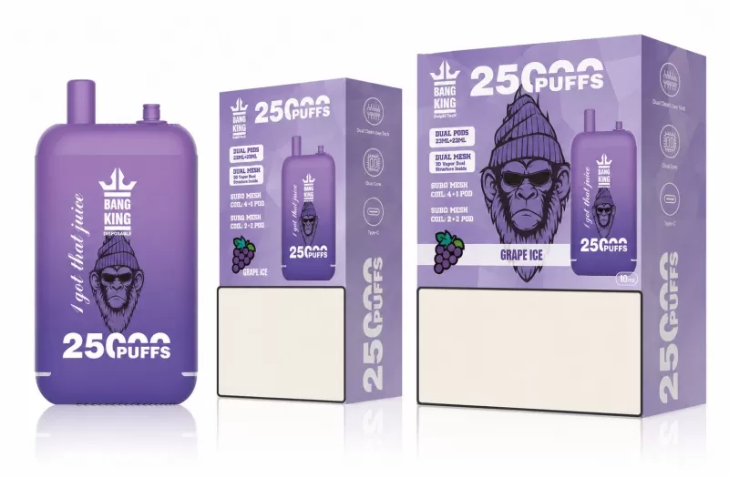 Bang King 25000 Puffs | dual pods 0%-5% strength, 46mL 650mAh bulk disposable vape - Image 3