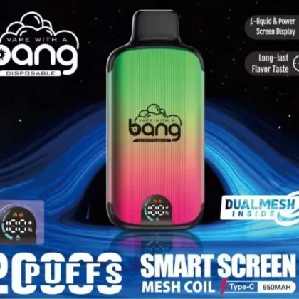 Bang King 20000 Puffs | dual mesh 0%-5% strength, LED display, bulk disposable vape