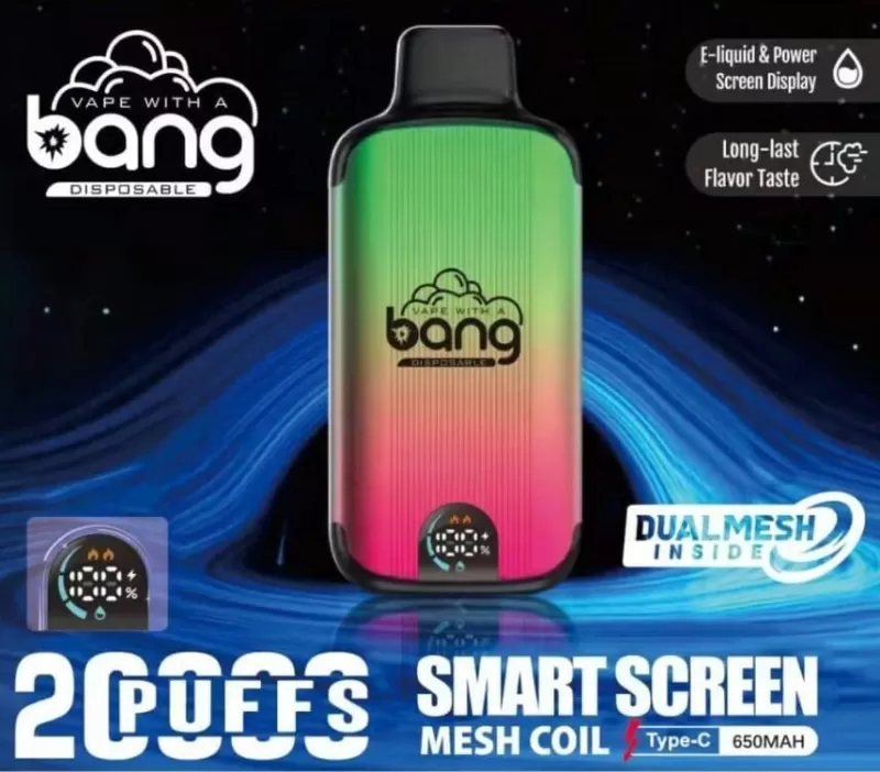 Bang King 20000 Puffs | dual mesh 0%-5% strength, LED display, bulk disposable vape