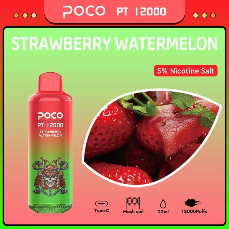 POCO PT 12000 Puffs | adjustable airflow, 5% strength, bulk disposable vape