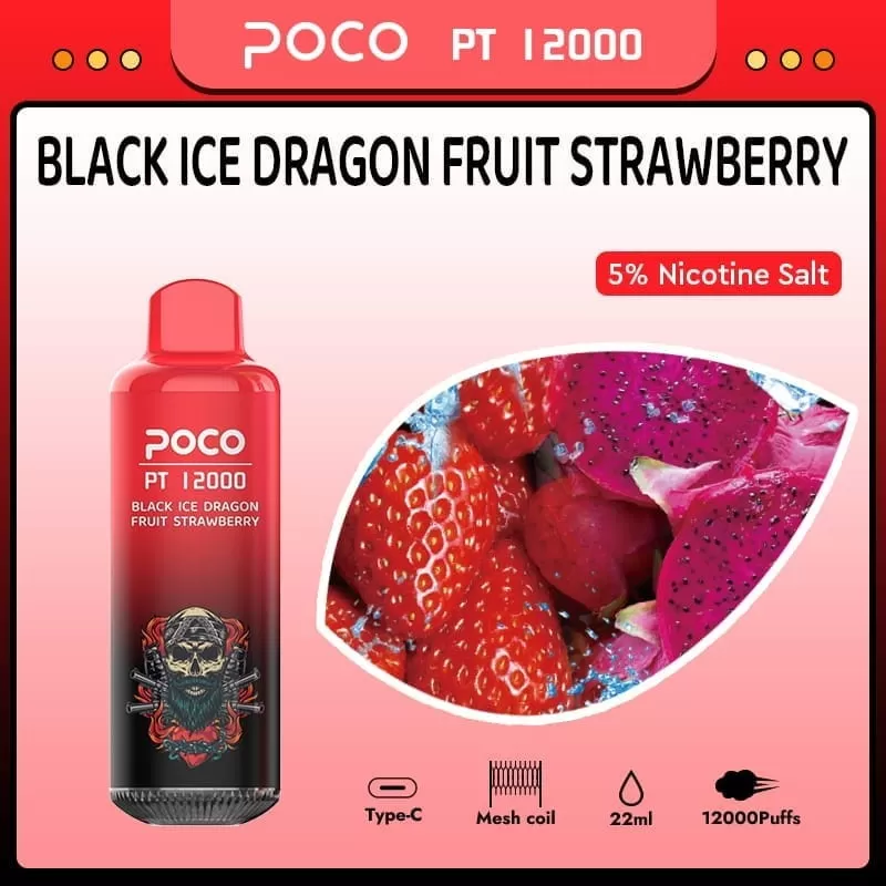 POCO PT 12000 Puffs | adjustable airflow, 5% strength, bulk disposable vape - Image 3