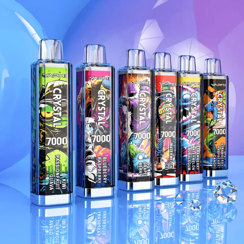 VAPME Crystal 7000 Puffs | 0%-5% strength, 14mL, 650mAh, bulk disposable vape