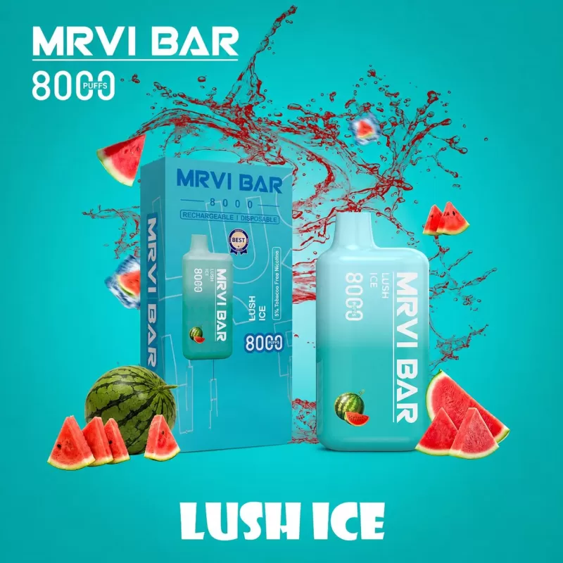 MRVI Bar 8000 Puffs | 5% strength, 15mL, portable bulk disposable vape