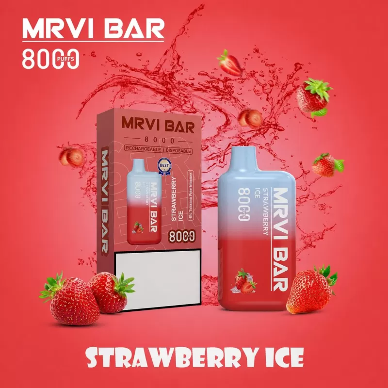 MRVI Bar 8000 Puffs | 5% strength, 15mL, portable bulk disposable vape - Image 3