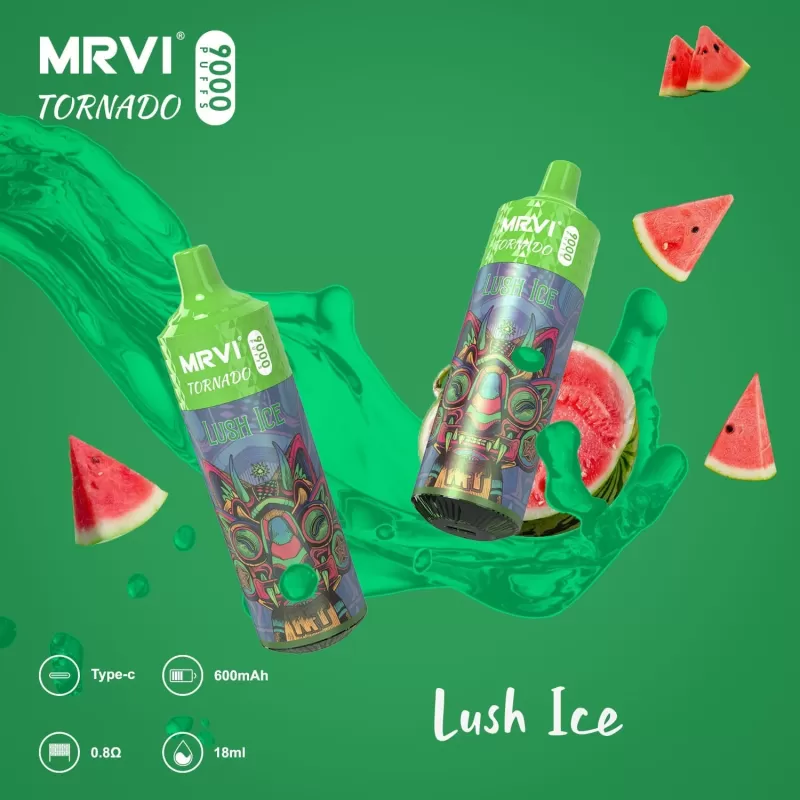 MRVI Tornado 9000 Puffs | 0%-5% strength, 18mL, bulk disposable vape - Image 2