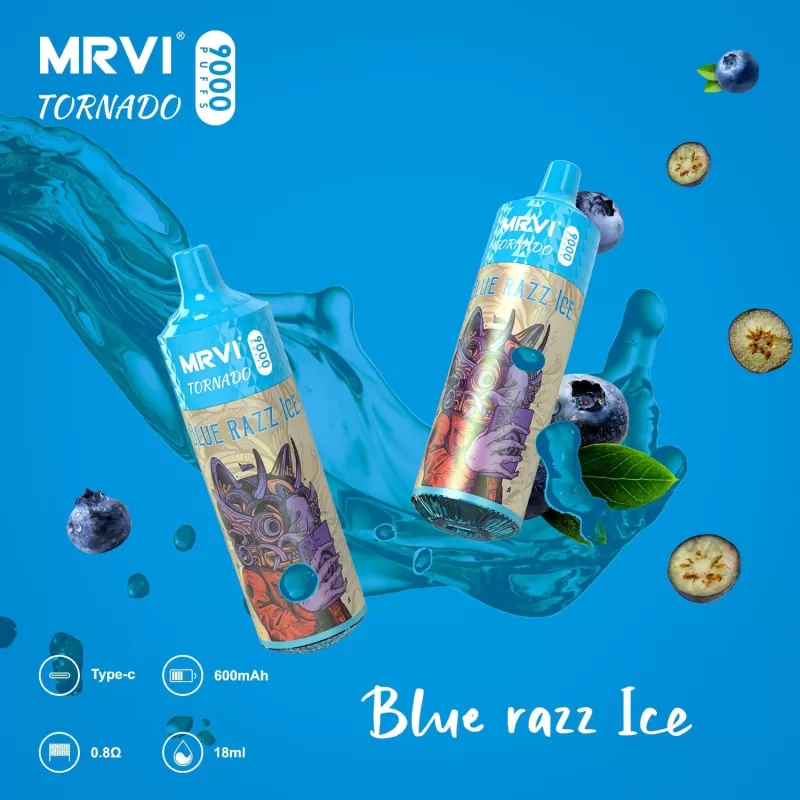 MRVI Tornado 9000 Puffs | 0%-5% strength, 18mL, bulk disposable vape - Image 3