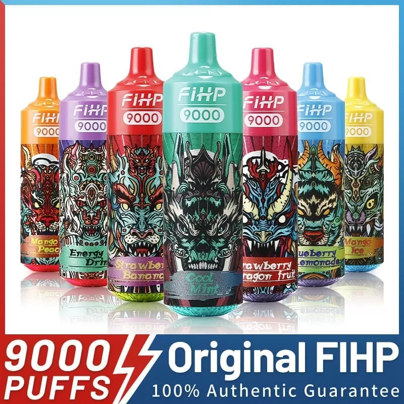 FIHP 9000 Puffs | 2%-5% strength, 18mL, RGB light, bulk disposable vape