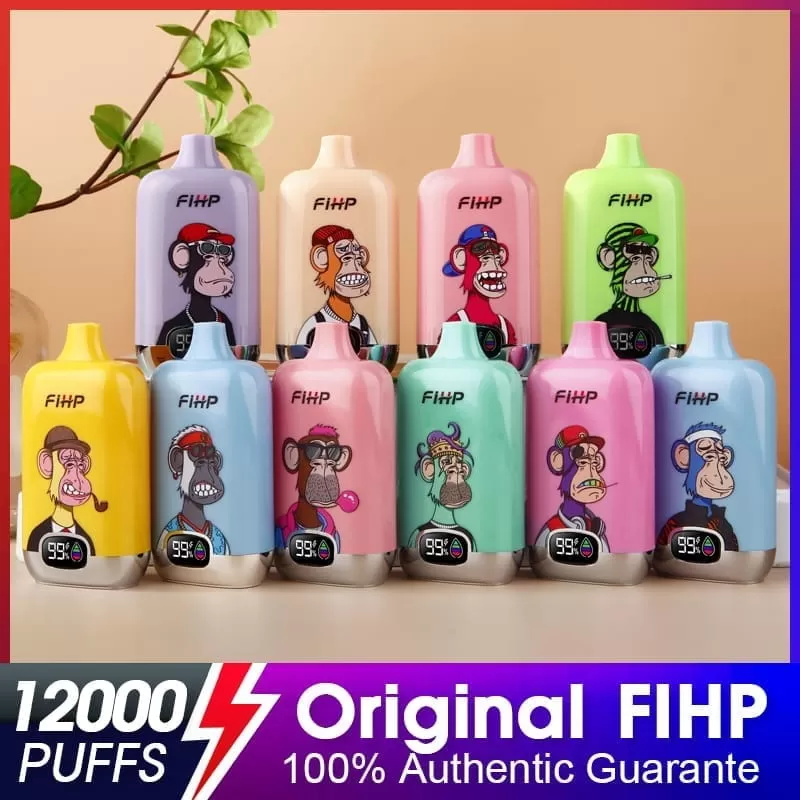 FIHP 12000 Puffs | 2%-5% strength, 20mL, LED display, bulk disposable vape