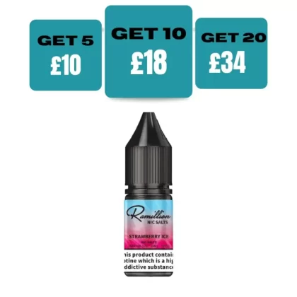Ramillion 10ml E-liquid Nic Salt - 20 MG / Blue Razz Lemonade
