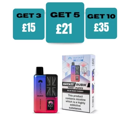 Hayati Rubik 7000 Puffs Prefilled Pod Kit - Blueberry Raspberry