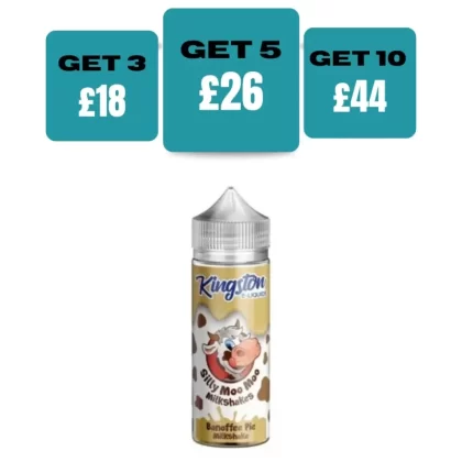 Kingston Silly Moo Moo Edition 100ML E-Liquid Shortfill - Strawberry Cheesecake / No