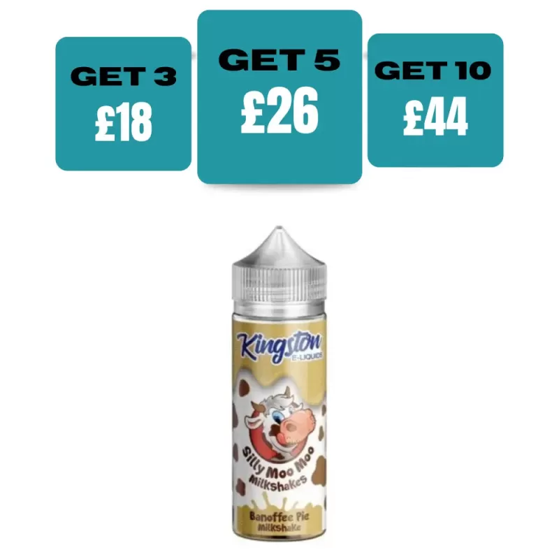 Kingston Silly Moo Moo Edition 100ML E-Liquid Shortfill - Strawberry Cheesecake / No